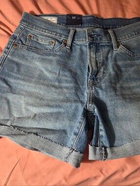 GAP Light Blue 5" Girlfriend Denim Shorts